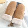 1 set of warm and thick sling gloves, cold mittens, can be used for cycling wind hanging neck bag