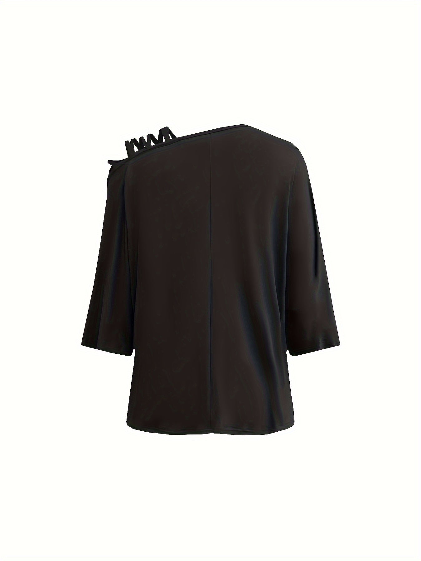 Figure Print Cold Shoulder -Shirt, Casual Half Sleeve T-Shirt For Spring & Summer, Women's Clothing