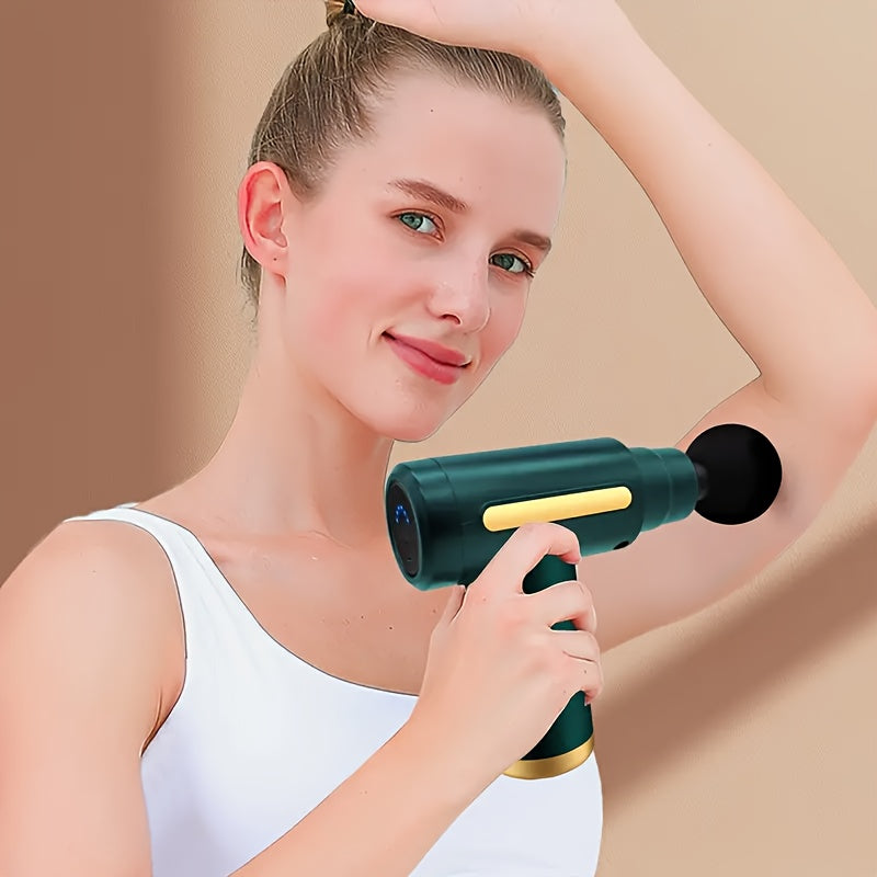 Mini Portable Muscle Relaxation Neck Massager with Rechargeable Lithium Battery - Professional-Grade Fascial Gun for Whole Body Massage, Alcohol-Free, USB Charged, Massage Device|Compact Design|Ergonomic Grip, Neck Massager