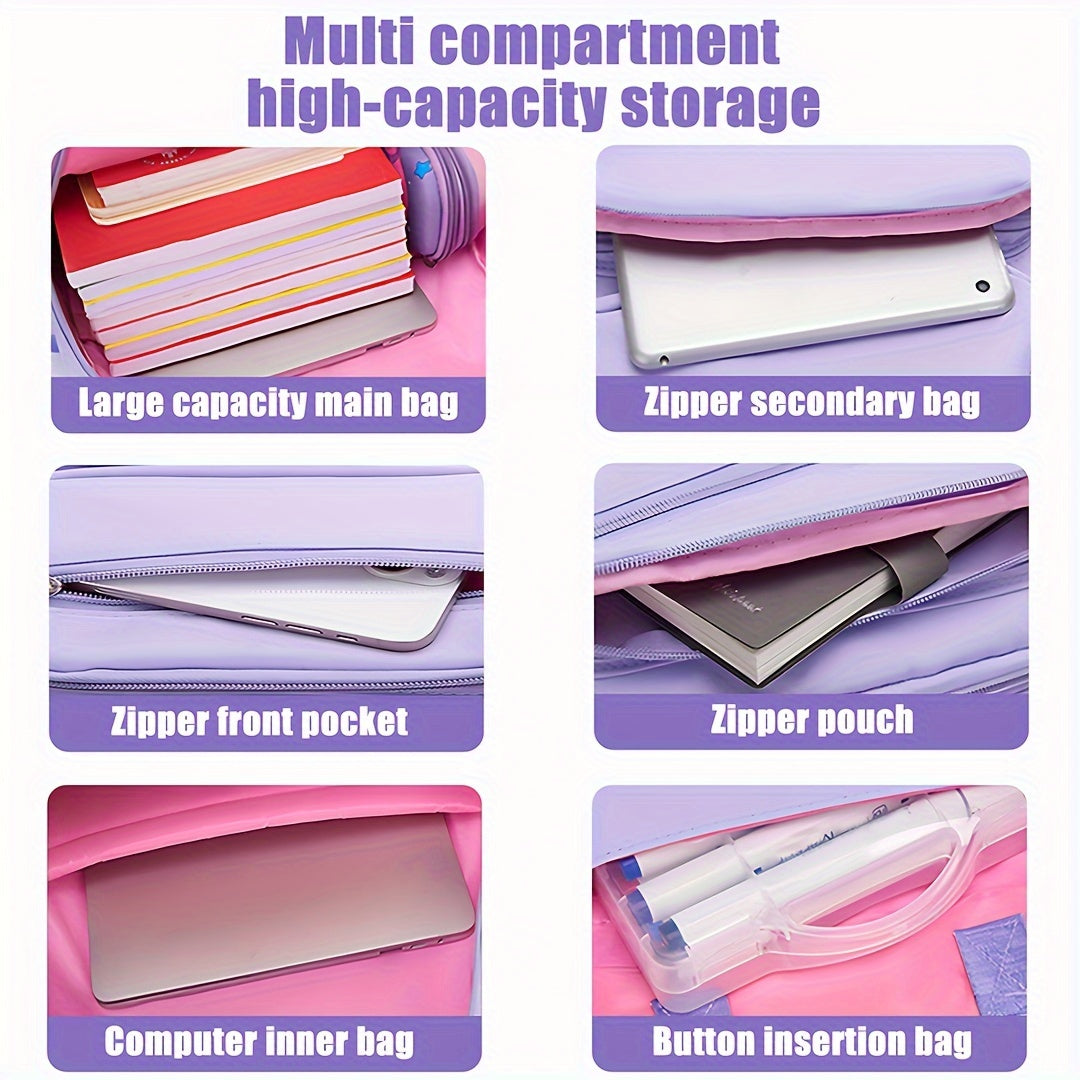 15.6-Inch Large Capacity Minimalist Laptop Backpack - Water-Resistant Nylon, Lightweight, Trolley Sleeve, Laptop Compartment, Zipper Closure, 80cm Adjustable Shoulder Strap - Perfect for Outdoor Travel, Casual Fashion, and Da