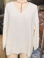 V-neck Loose-fitting Long-sleeve Sweater For Fall And Winter