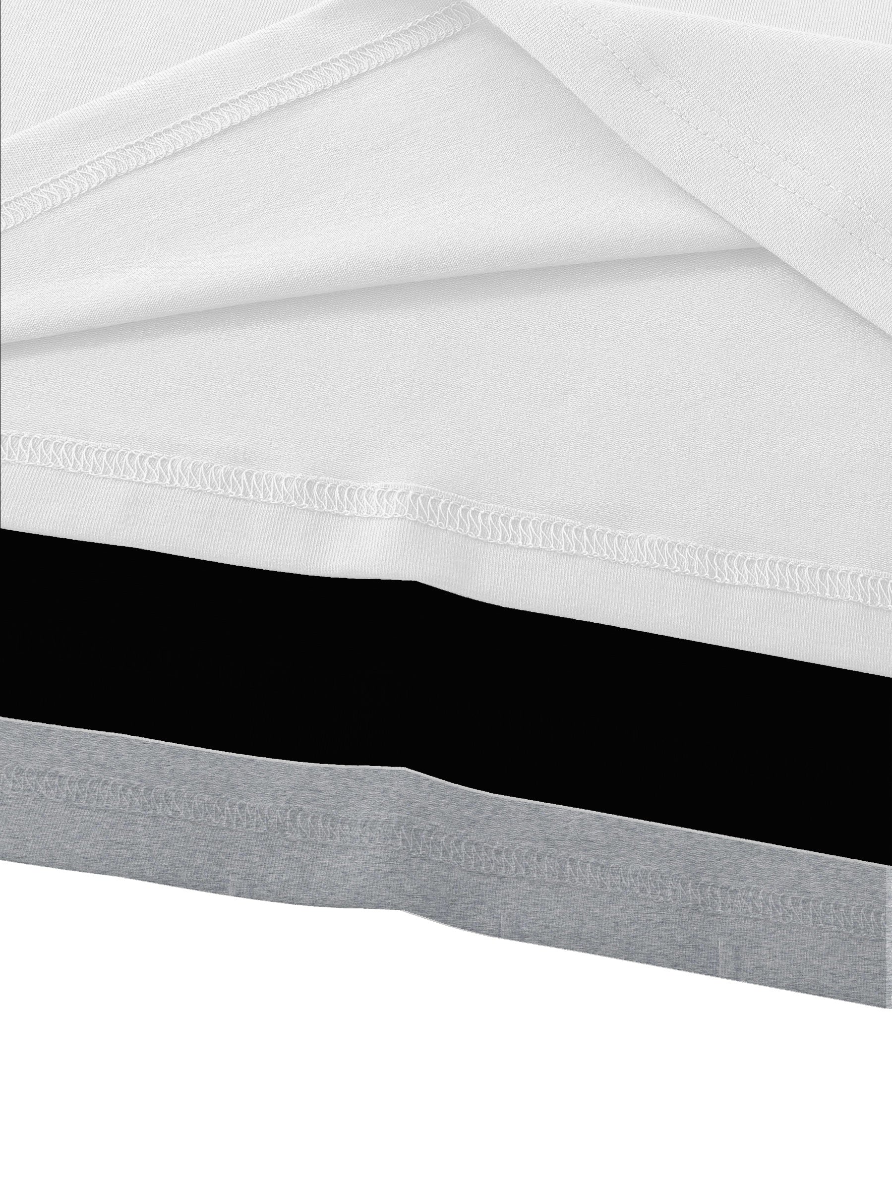 [3 Packs Crew Neck T-Shirt] 3 Packs Letter Print Crew Neck T-Shirt, Casual Short Sleeve T-Shirt For Spring & Summer, Women's Clothing