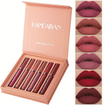 6 Pcs Matte Long-Lasting Wear Liquid Lipstick Makeup Set, Non-Stick Cup Waterproof Not Fade Lip Gloss