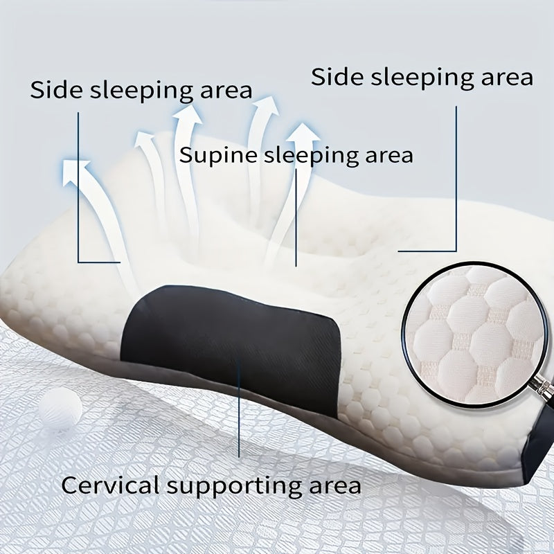 2pcs Modern Pillow with SP Neck Support, Breathable Moisture-Wicking Sweat, Polyester Fiber Cover And 100 Polyester Fiber Filling, Machine Washable, Zipper  All-Season Multi-Purpose Bedding for Any Sleeping Position