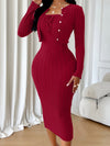 Women's Casual Simple Fashion Textured Solid Color Bow Tie Bodice Dress with Short Jacket Two Piece Set