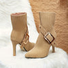 Stylish Chic Ankle Boots - Sleek Pointed Toe, Stiletto Heel, Back Zipper Closure, Comfortable Fit for All Seasons, Versatile and Timeless Design