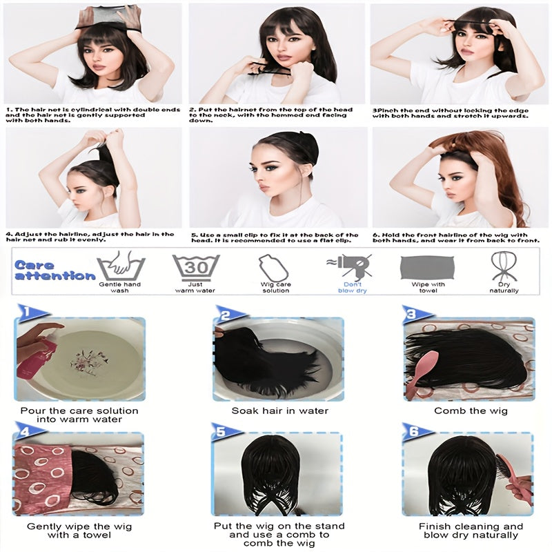 Elegant Blonde Highlighted Women's Wig with Bangs - Heat-Resistant Synthetic Straight Hair, Gradient Style from Dark to Light Blonde, Perfect for Daily Wear, Beginners, Mother's Day, Birthday Gifts, and Parties, Blonde Wigs,