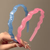Hairband for Women in Jelly Color, Face Washing, Hair Pressing, Teeth, Waves, Anti-slip Headband, Women's Outing, Versatile Hair Clip, Temperament Headwear
