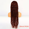 Easter Special Offer 180 Density 5x5 Red Brown Dark Wavy Front Wig 5x5 Glueless HD Lace Front Wig Colorful Curly Lace Closure Front Human Hair Wig
