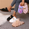 Cozy All-Season Non-Slip Striped Slip-on Slippers - Unisex Casual Fabric Upper/Inner EVA Sole Shoes - Hand Washable Comfort Indoor Floor Footwear