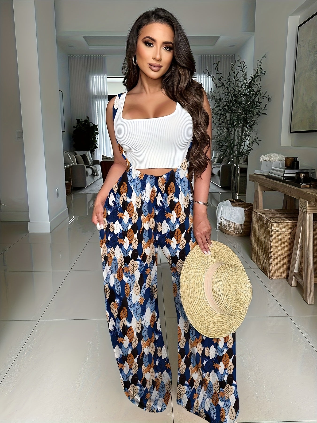 Women's Casual Wide Leg Palazzo Pants - Adjustable Drawstring Waist, Super-Long Length, Loose Fit with Pockets, Machine Washable Lounge & Casual Trousers for All Seasons, Comfortable Clothing | Decorative Drawstring | Soft Te