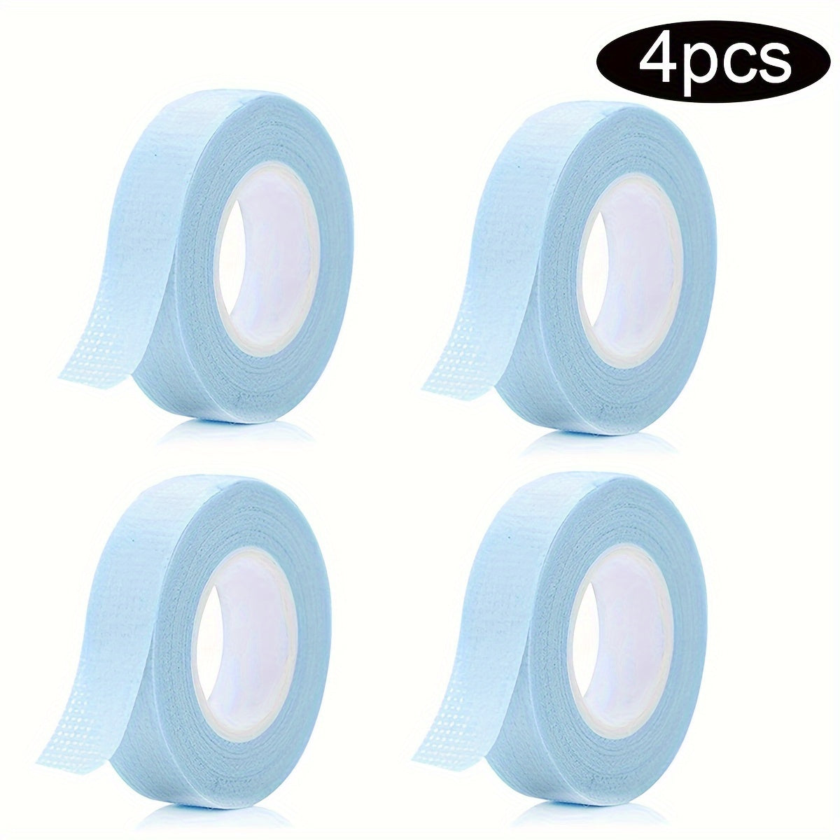 4 Rolls of SoftTouch Micropore Fabric Eyelash Extension Tapes - Breathable, Colorful, Professional-Grade Adhesive for Grafting Eye Lashes - 9m Long, Gentle on Skin, Easy to Remove, Reusable