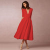 Women's Clothing Evening Dress Sexy Deep V Mid-sleeve Large Swing Dress