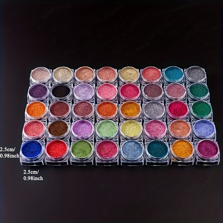 40 Colors Metallic Chrome Nail Powder Pigment Y2K Mirror Effect Rubbing On Dust UV Gel Polish DIY Flakes Manicure Accessories