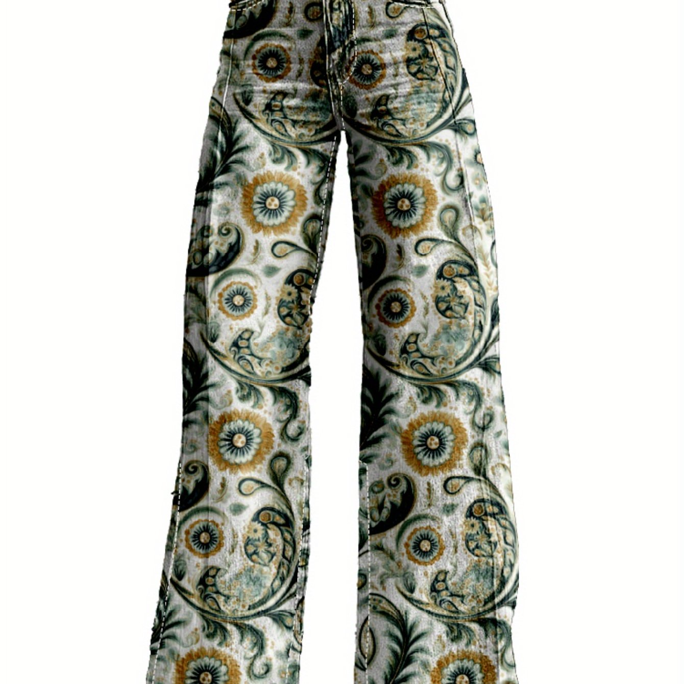 Y2K Women'S Pants Wide Leg Versatile Flared High Waisted Baggy Pants Abstract Geometry Element 3D Printed A Line Hanging Feel Casual Comfortable Loose Floor Length Pants Spring Autumn Polyester Hip Hop