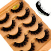 5 Pairs Cat Eye Eyelashes 3D Natural False Lashes D Curling Fluffy Soft Cross Manga Lashes Wispy Natural Eyelash Extension Makeup