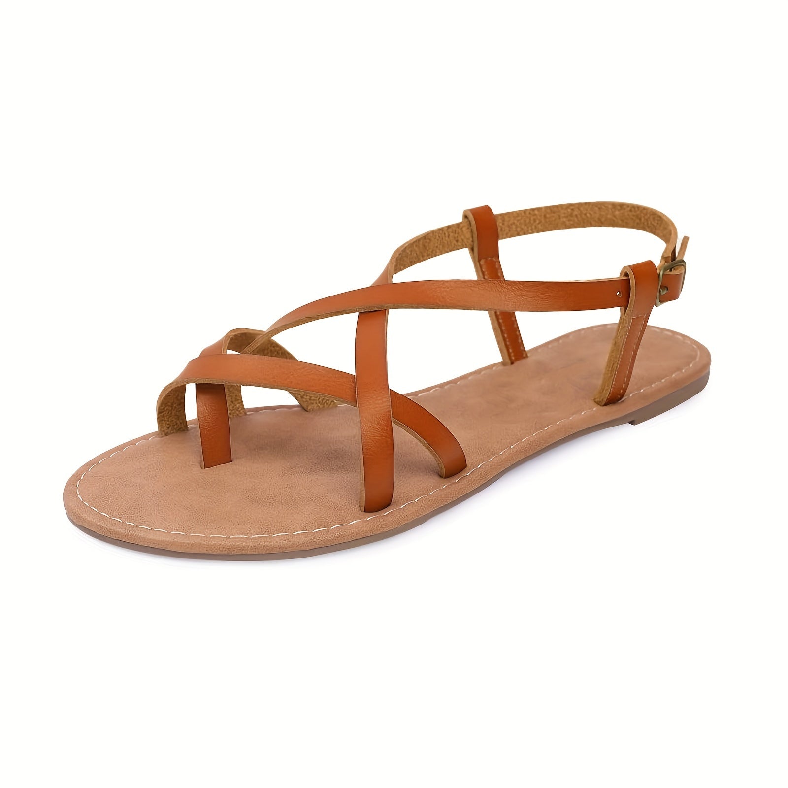 [Special offer Clear-out]Women's Gladiator Strap Sandals Flat Fisherman Thong Cross Strappy Sandals