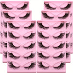 15 Pairs Long Wispy Cat Eye Lashes – 3-Pack D Curl False Eyelashes, Elongated Strip Lashes for Bold, Fluffy Volume | Thick, Lightweight, and Reusable