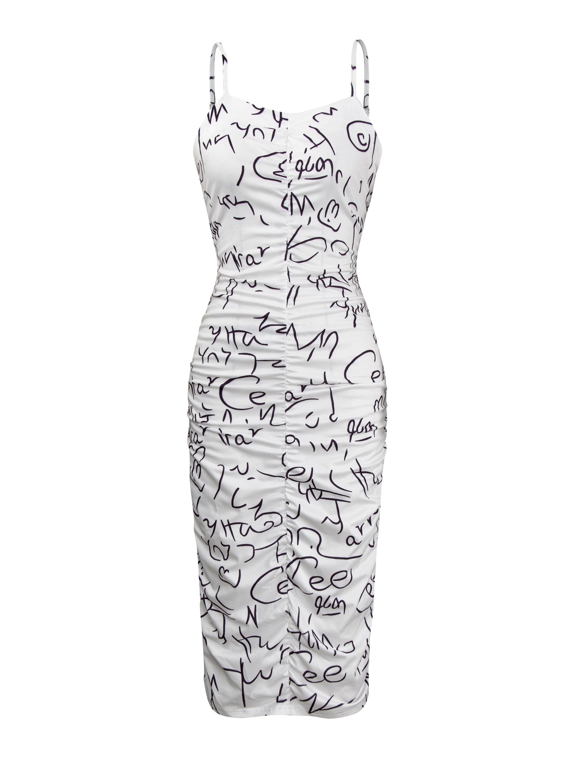 Chic Off-Shoulder Letter Print Bodycon Dress - Casual Summer Wear, Machine Washable, Polyester