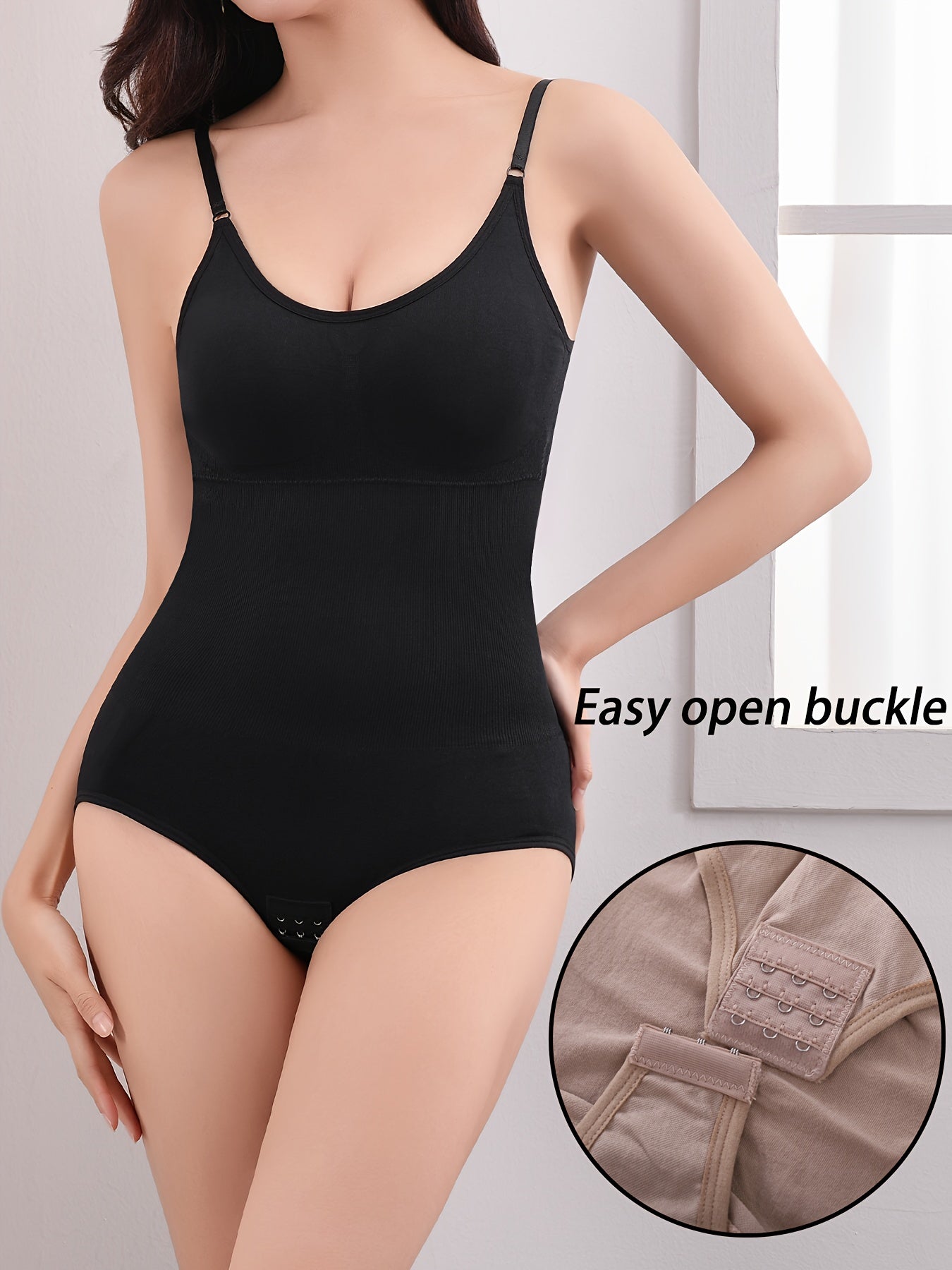 3pcs Women's Elegant Bodysuits - Solid Color, Smooth Polyamide Fabric, 200g/m² Medium Support | Tummy Control | Butt Lift