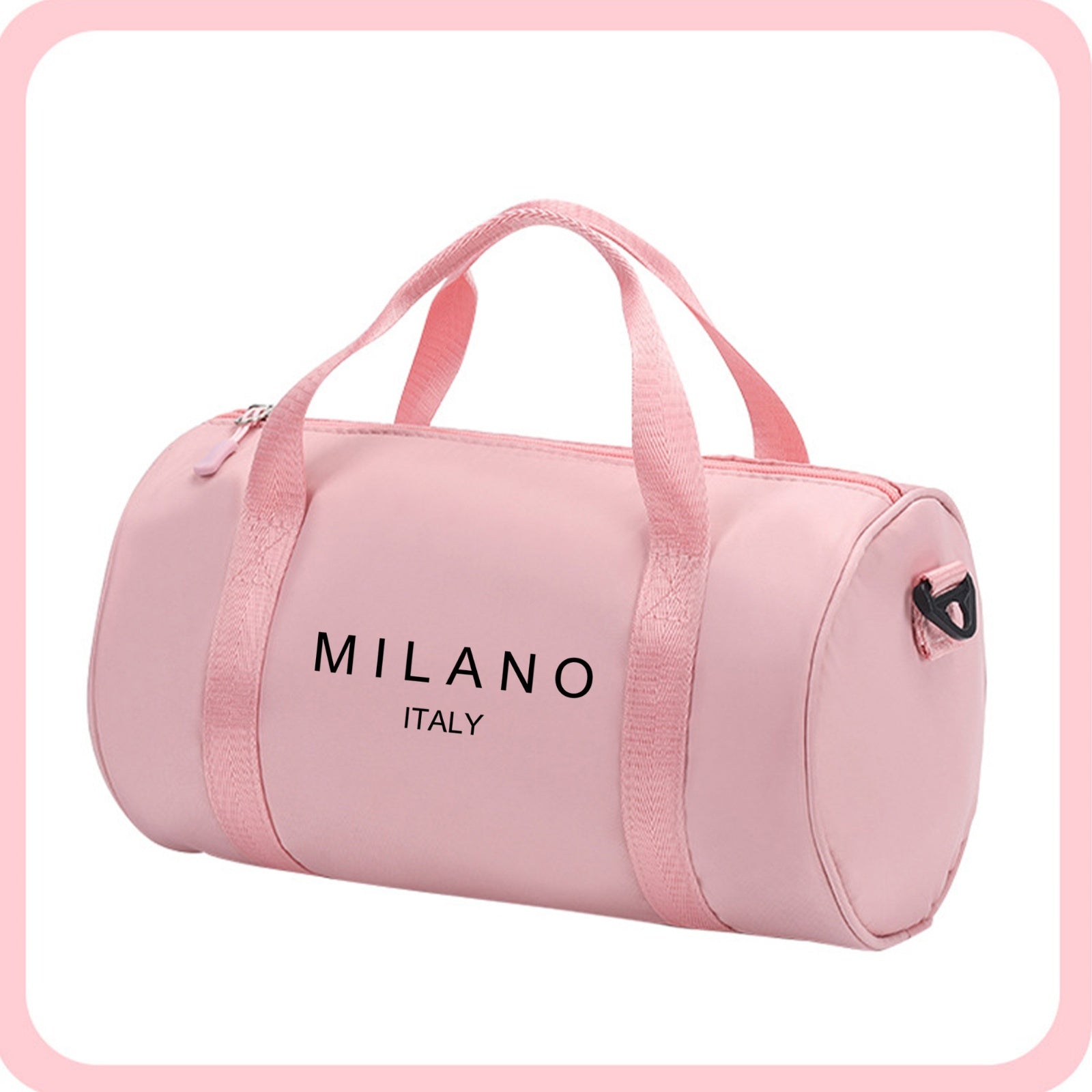 1pc Milan, Italy Print Mini Shoulder Crossbody Bag - Preppy Style, Durable Zipper, Lightweight & Cute Dance Bag, Ideal for Sports & Leisure, Gym Travel Shoulder Bag, Perfect Christmas Gift, Gym Bag | Preppy Style Bag | Adjust
