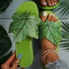 Women'S Maple Leaf Flat Sandals, Lightweight Soft Sole Summer Flats, Casual Beach Slides, All-season Slip-on Open Toe Strappy Back Shoes with TPR Sole