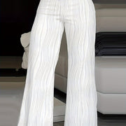 Wide Leg High Waist Pants - Solid Color, Loose Fit, Everyday Wear, Comfortable Women's Clothing for Y2K Fashion