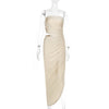 Elegant, Figure-flattering Strapless Pleated Dress