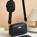 Stylish Embossed, Embossed Quilted Square Crossbody Bag + Women's Mini Wallet Pendant Combination Set, Multifunctional Shoulder Bag, Square Bag, Very Suitable for Outdoor Commuting, Daily Use and Travel