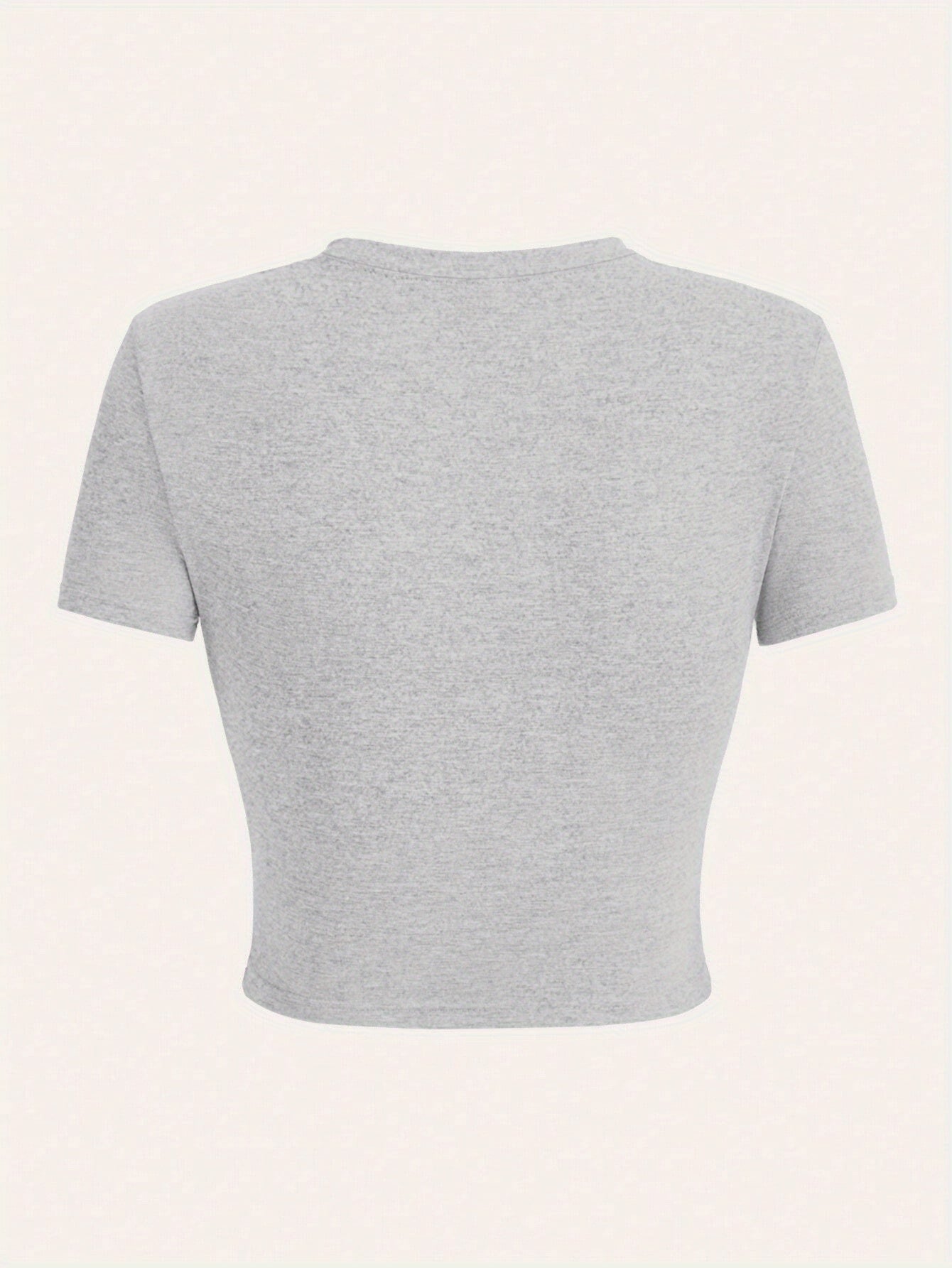 Women'S Y2K Graphic Crop Top T-Shirt - "In My 1989 Era" Letter Print, Short Sleeve, Crew Neck, Lightweight Polyester, Spring/Summer Casual Wear