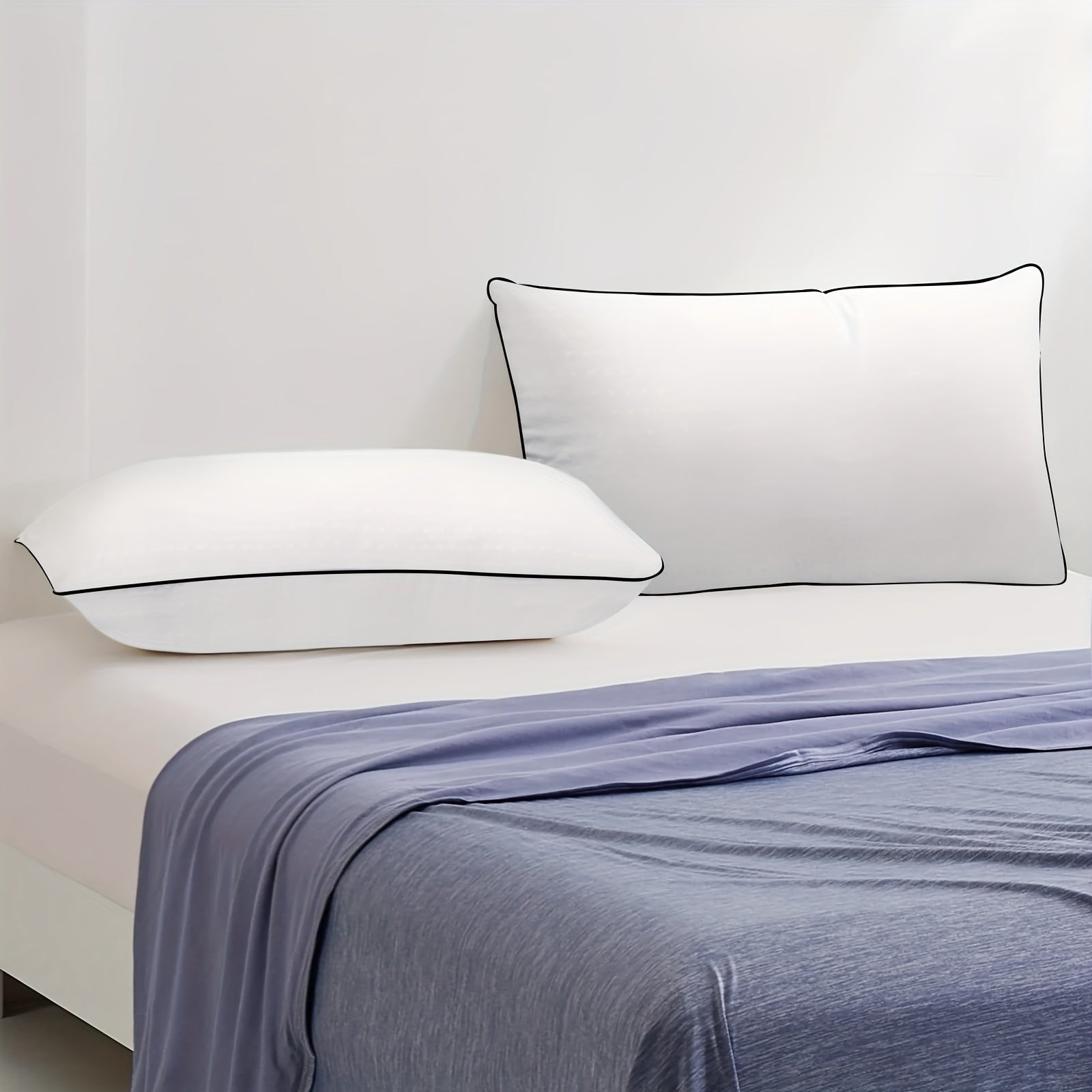 Queen Size Bed Pillows Set of 2/4 - Ultra-Soft, Cooling, Supportive, and Breathable Full Pillows with Premium Down Alternative Fill for Back, Stomach, or Side Sleepers - Hotel Quality, Hypoallergenic, and Machine Washable for