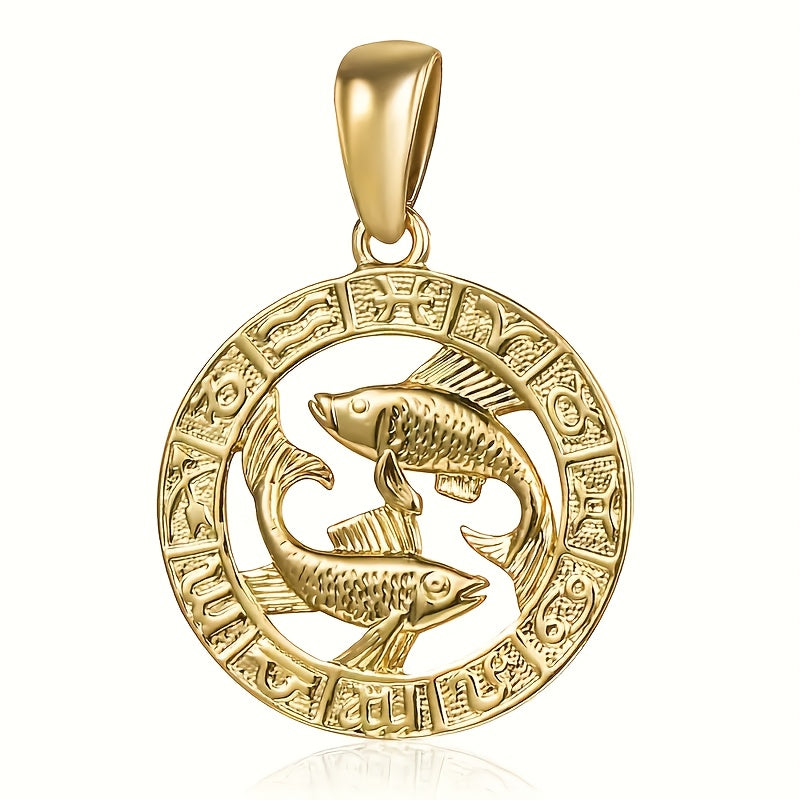 Women'S Men'S Pendant Necklaces 12 Horoscope Zodiac Sign Golden Aries Cancer Scorpio Aquarius Taurus Leo Gemini Virgo Libra Sagittarius Capricorn Pisces 12 Constellations Jewelry Gifts Perfect Birthday Christmas Valentine'S D