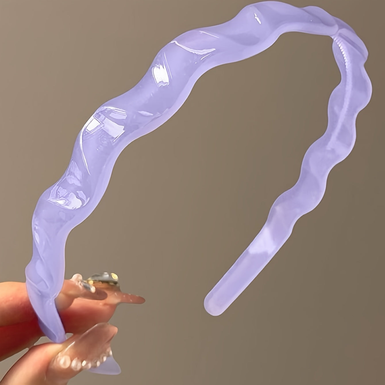 Hairband for Women in Jelly Color, Face Washing, Hair Pressing, Teeth, Waves, Anti-slip Headband, Women's Outing, Versatile Hair Clip, Temperament Headwear