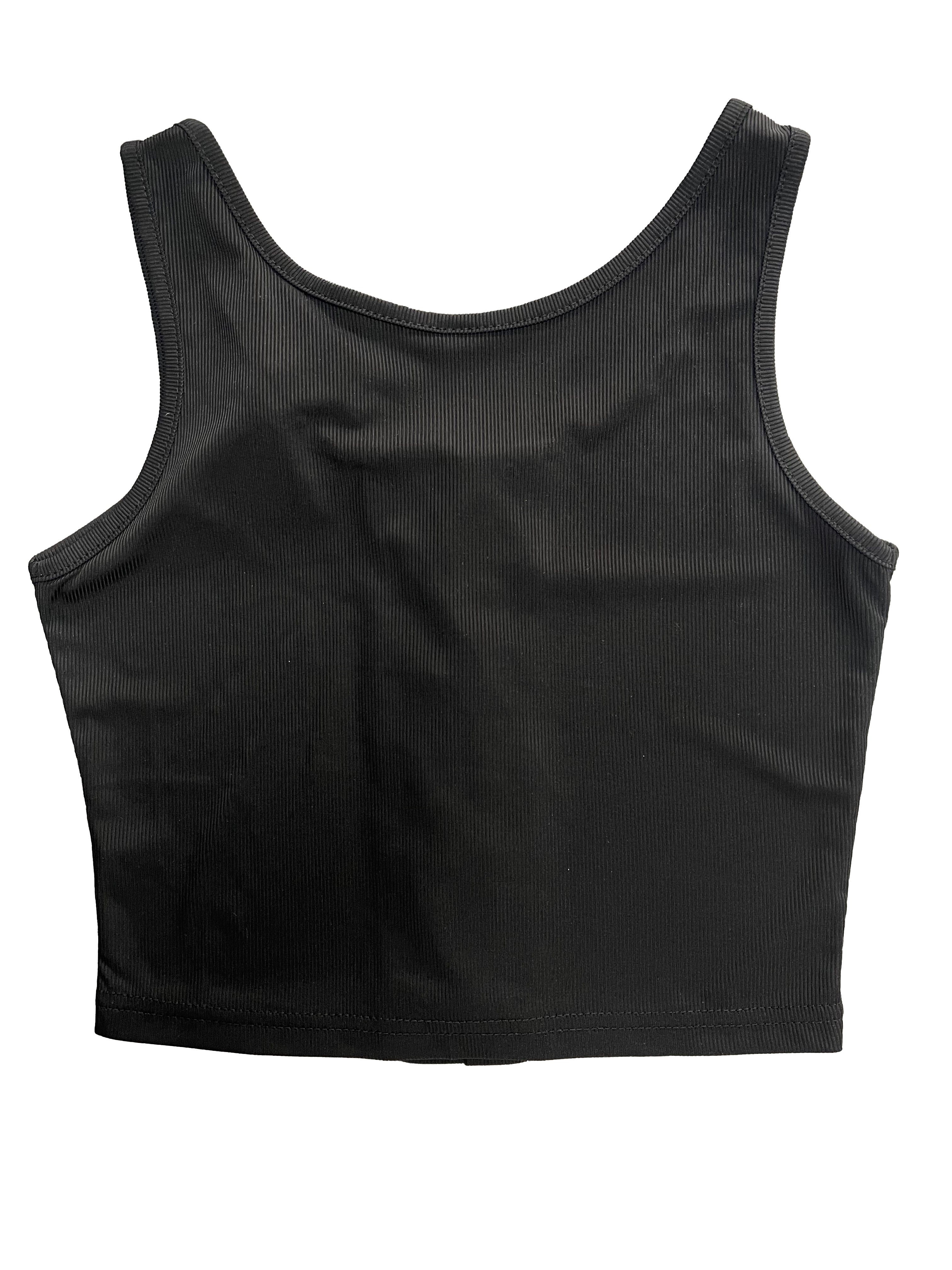 Criss Cross Tank Top, Sexy Slim U Neck Summer Sleeveless Top, Women's Clothing
