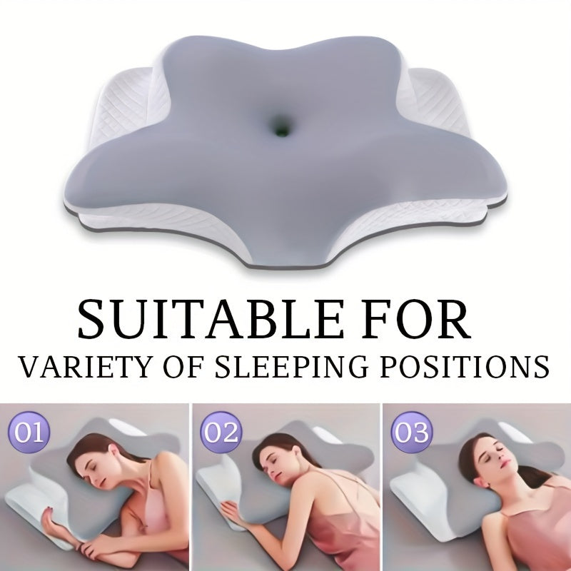 Slow Rebound Breathable Memory Foam Multi-functional Pillow, Cervical Spine Support, Stain-Resistant, Soft, Suitable for All Sleeping Positions
