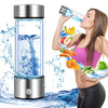 Portable USB Hydrogen Water Bottle & Ion Infuser - Glass Alkaline Antioxidant-Rich Water Generator for Travel, Home, Office - Enhances Flavor & Nutrient-Rich Hydration (Not for Purified Water), Antioxidant Water | Metallic Fi