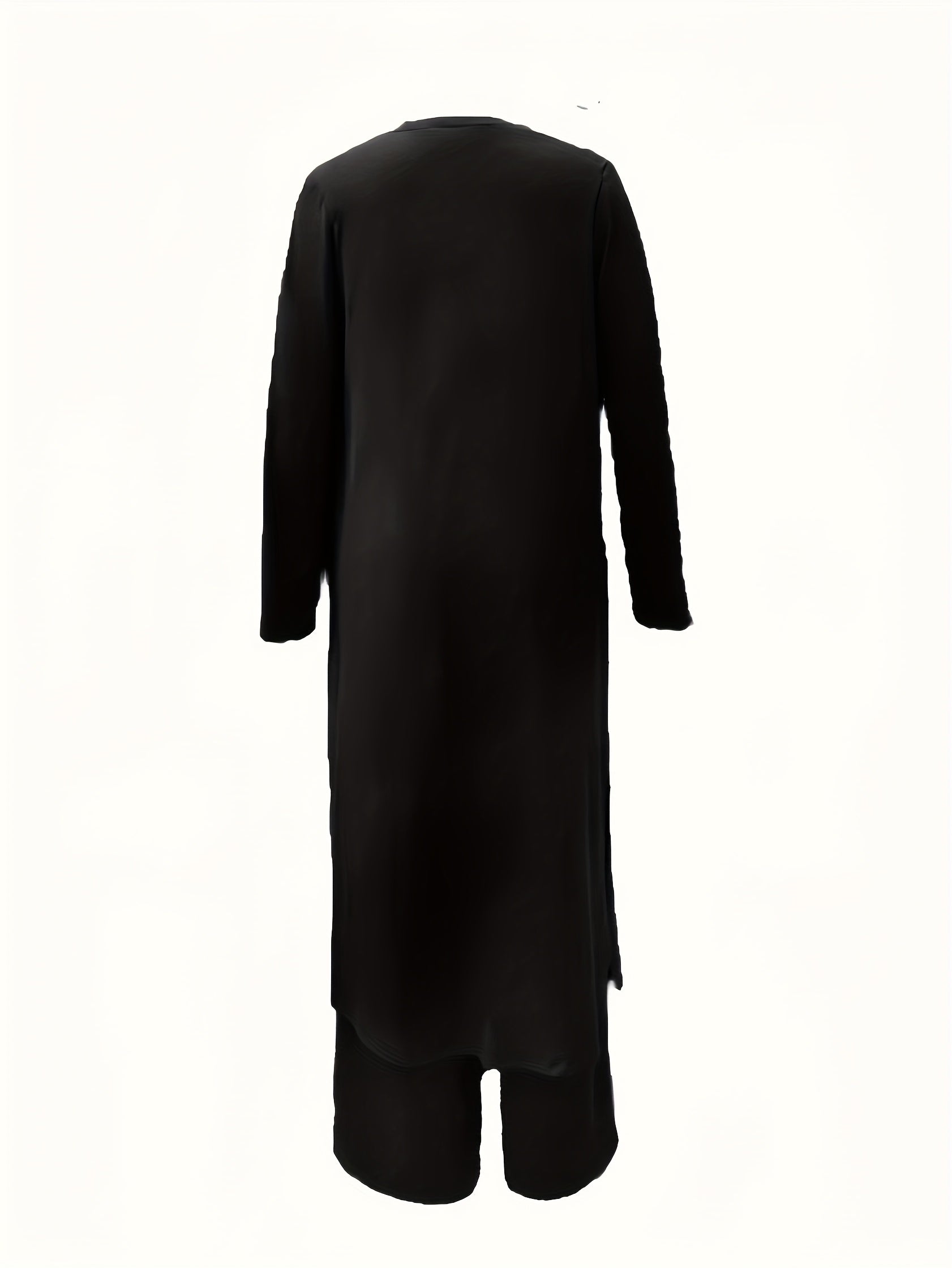 Casual and Fashionable Simple Solid Color with Draping Sensation Sleeveless V-Neck Cardigan with Long Sleeves and Extra Long Side Slits Knitted Cardigan with Elastic Waist and Wide Leg Trousers
