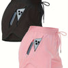 2pcs Pocketed Workout Shorts, Causal Sports Athletic Gym Running Shorts for Women