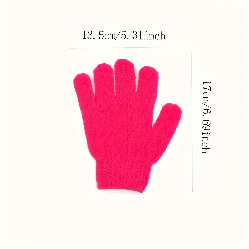 4pcs/8pcs/12pcs/20pcs Bathing Gloves, 100% Nylon Double-sided Exfoliating Gloves, Suitable for Beauty, Spa, Massage, Skin, Shower, Body Scrub, Bath Accessories, Also a Good Gift for Family Members, Random Color