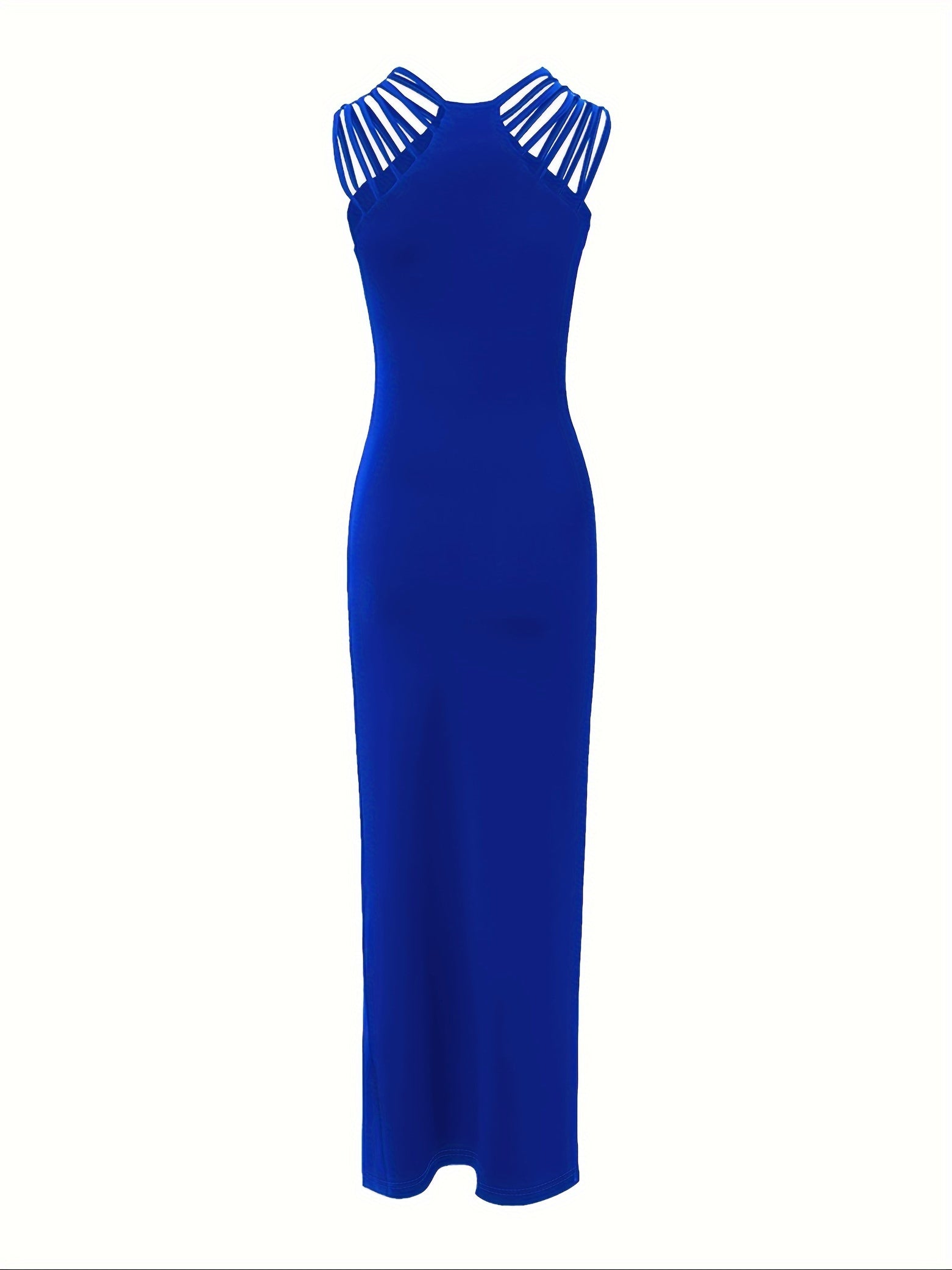 Rhinestone Split Bodycon Dress - Elegant Dress For Party & Banquet - Women's Clothing - Perfect for Weddings, Evening Events, Engagements & Ceremonies - For Women