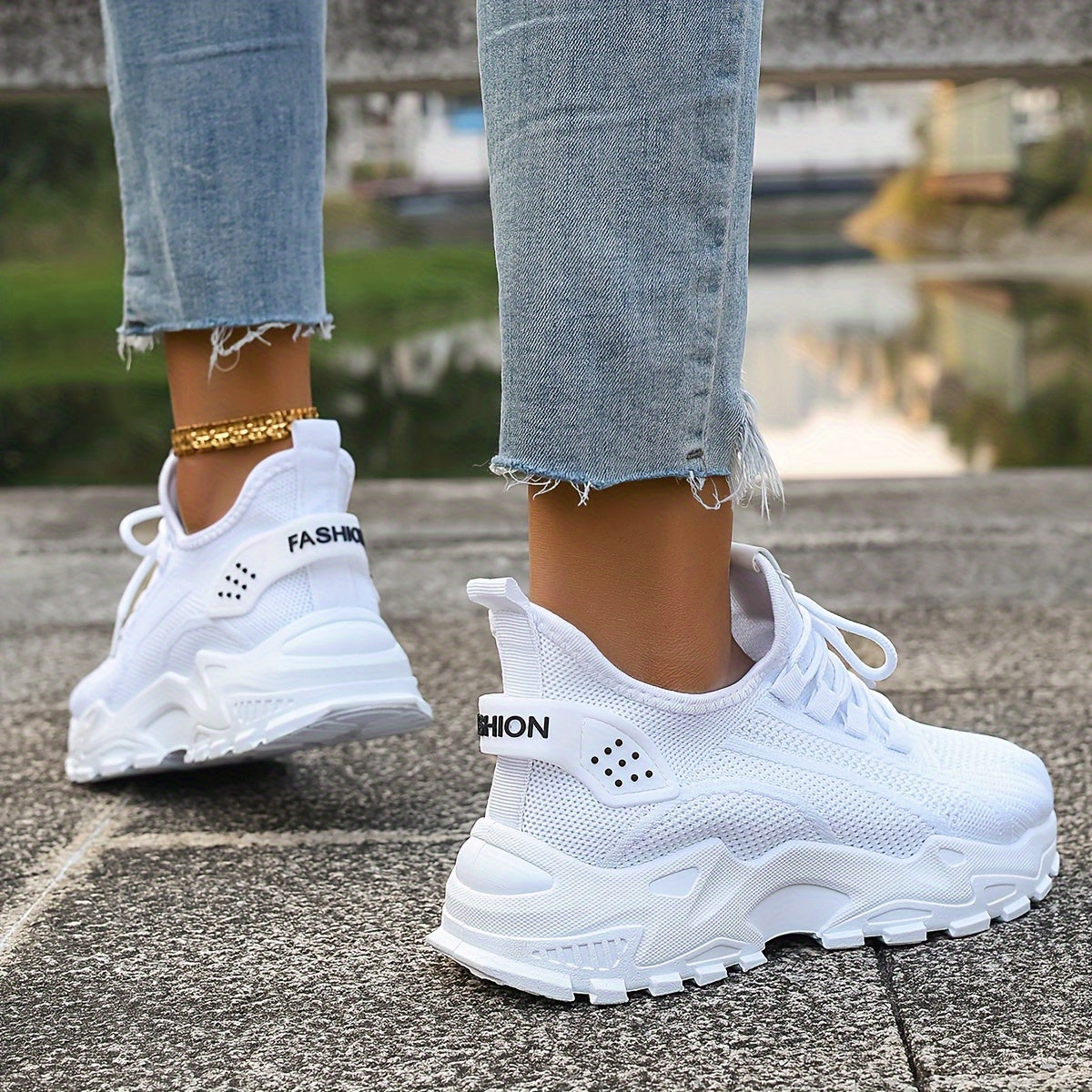 Women'S All-Season Knit Running Sneakers- Ultra-Breathable, Lightweight Low-Tops with Soft Soles for All-Day Comfort