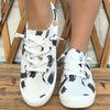 Women'S Cute Cartoon Penguin Print Flat Sneakers - Lightweight, Breathable Fabric, All-Season Casual Shoes with TPR Sole, Fabric Insole, and No Power Needed, Cute Shoes