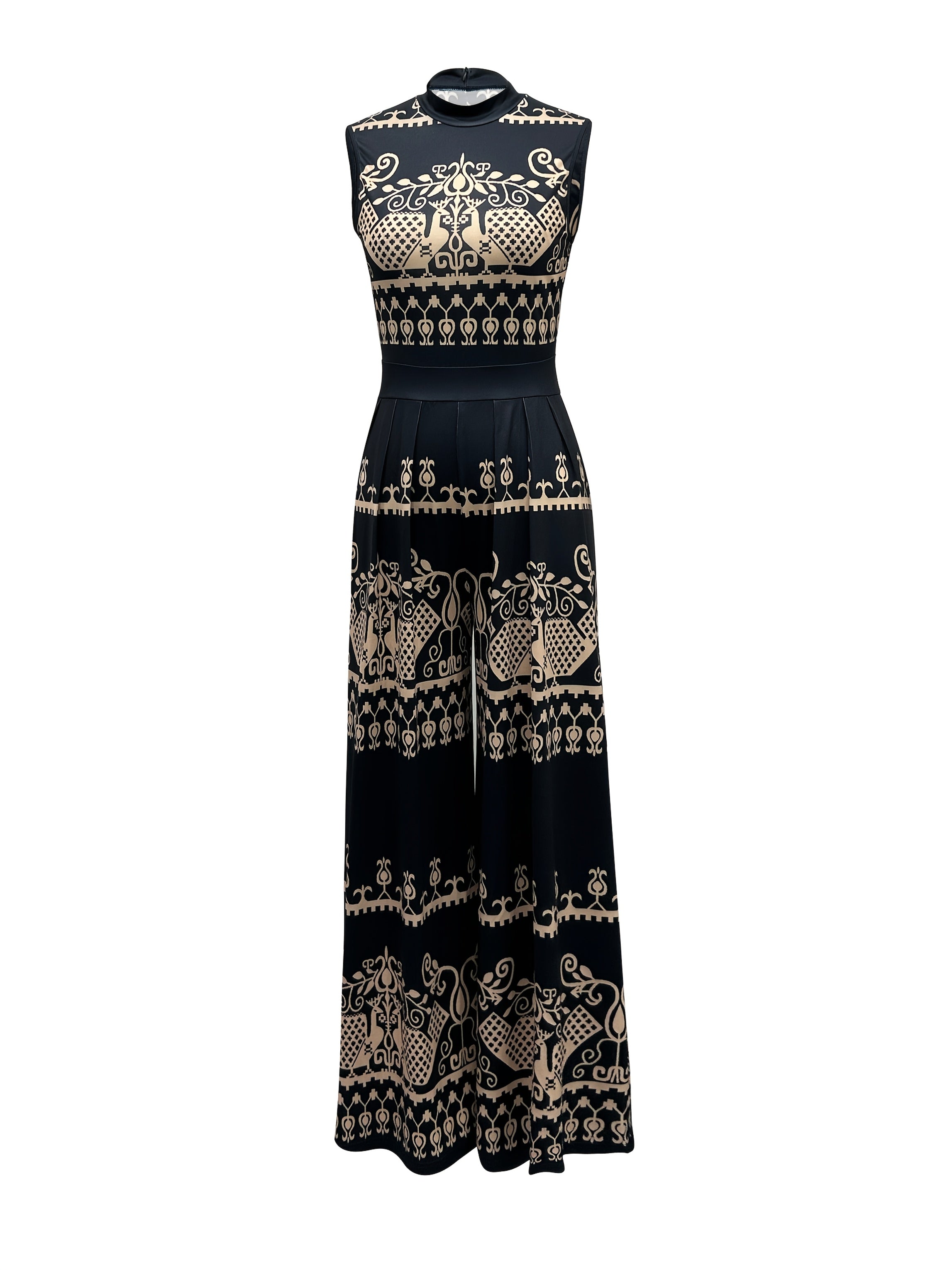 Women'S Stylish And Elegant Sleeveless Printed Jumpsuit