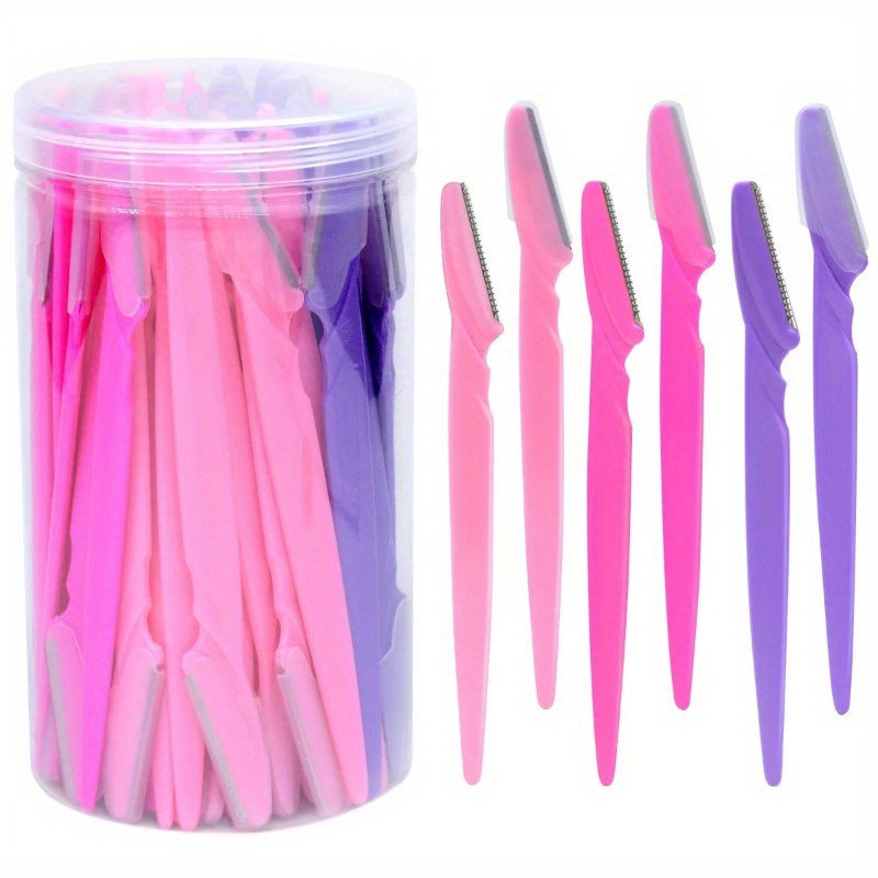 Set of 30pcs Eyebrow Pet Scissors Suit, Stainless Steel Blades, Portable Face Trimmer for Eyebrow Trimming and Hair Removal, Safe Grip Beauty Tools