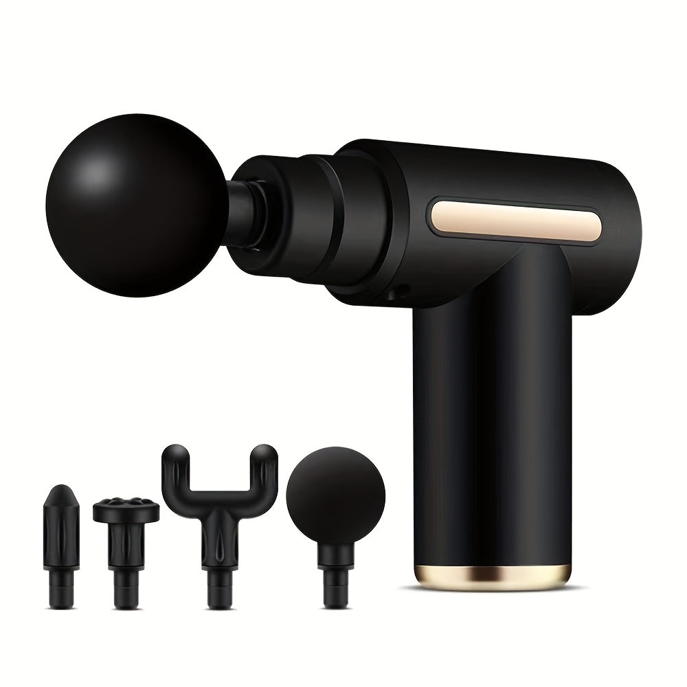 Mini Portable Muscle Relaxation Neck Massager with Rechargeable Lithium Battery - Professional-Grade Fascial Gun for Whole Body Massage, Alcohol-Free, USB Charged, Massage Device|Compact Design|Ergonomic Grip, Neck Massager