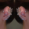 1/ 2pcs/ set of fashionable and shiny butterfly fairy earrings, exquisite and luxurious fairy ear crawling earrings, no need for perforation, suitable for women and girls, handmade fantasy role-playing elf ears