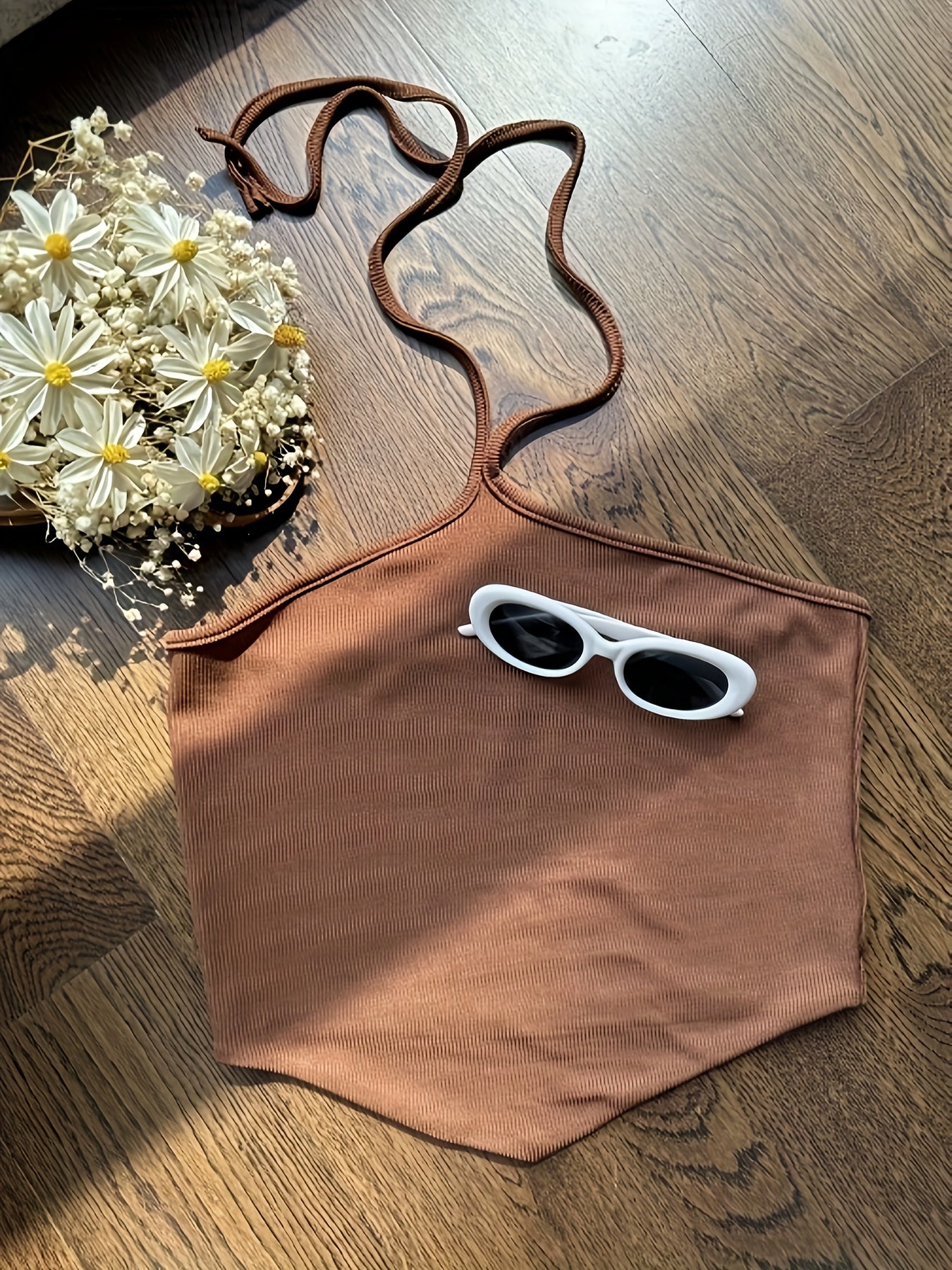 Summer Design Off-Shoulder Crop Top + Elastic Waist Flare Pants Set