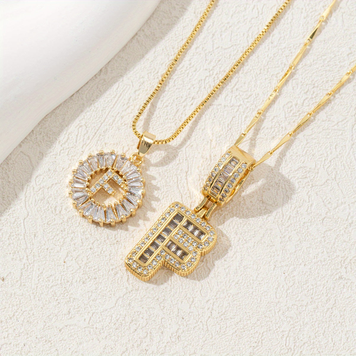 2 Packages of Initial Pendant Necklace, Letter Necklace with Adjustable 17 "-19" Chain, Valentine'S Day Gift, Suitable for Ladies And Girls