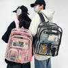 Transparent Backpack PVC Large Capacity Student Schoolbag