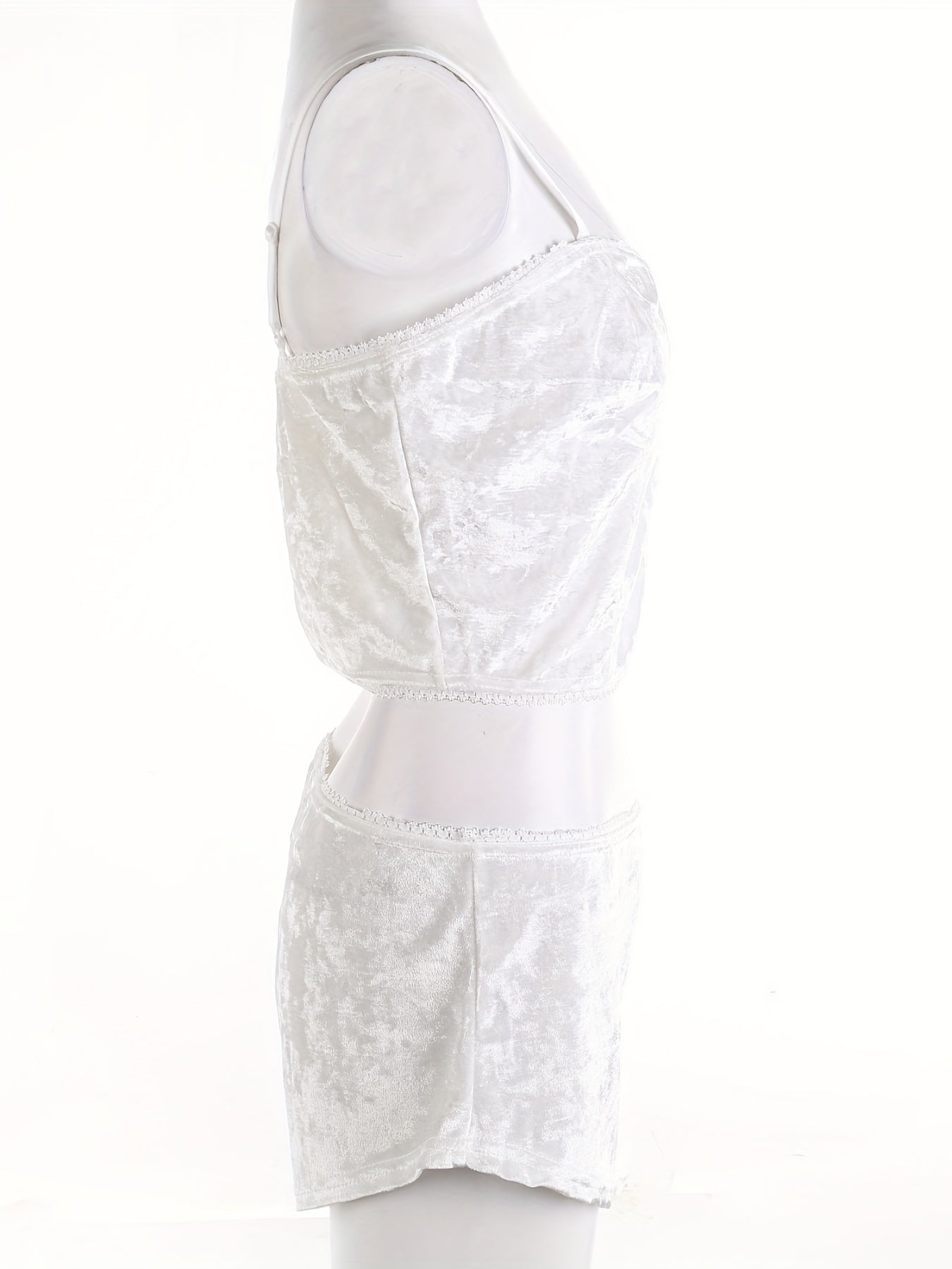 2PCS Women's Pajama Sets, Square Neck Crop Top & Elastic Shorts, Smooth Polyester Fabric, All-Season Sleepwear Set | Micro Elasticity | Machine Washable